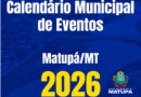Calendário oficial de 2026 Prefeitura Municipal de Matupá