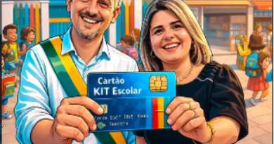 Prefeito de Matupá MT Bruno Mena faz entrega de cartões de Kits escolares nas Escolas da rede municipal.