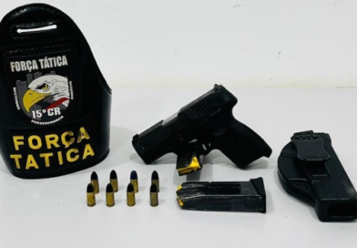 Força Tática apreende arma de fogo e prende suspeito em Peixoto de Azevedo MT