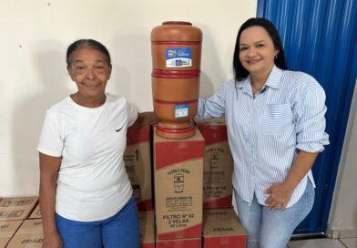 Secretaria de assistência social de Peixoto MT faz entrega de filtros do Programa Ser Família do Governo do Estado