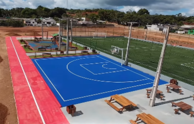 Prefeito Nilmar Nunes (Paulistinha) inaugura espaço esportivo de plena excelência em Peixoto de Azevedo MT.