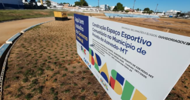 As obras do Complexo Esportivo Comunitário da Vila Olímpica seguem em ritmo acelerado em Peixoto de Azevedo